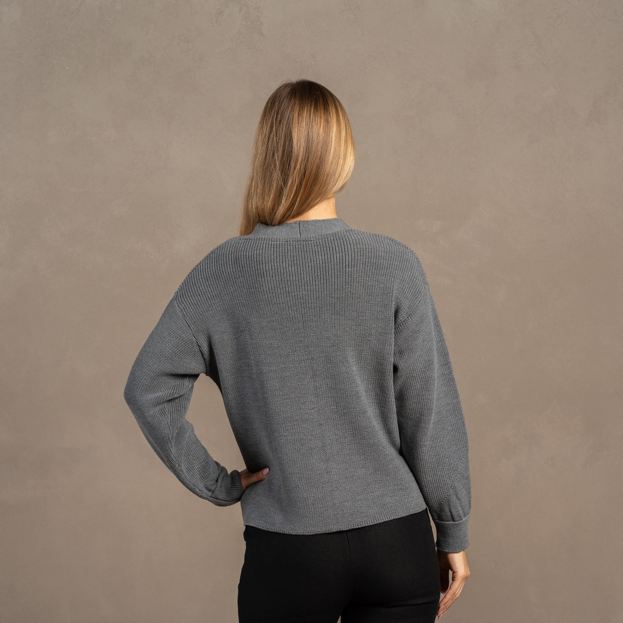 Women's Merino Wool Cardigan Hazel Dark gray