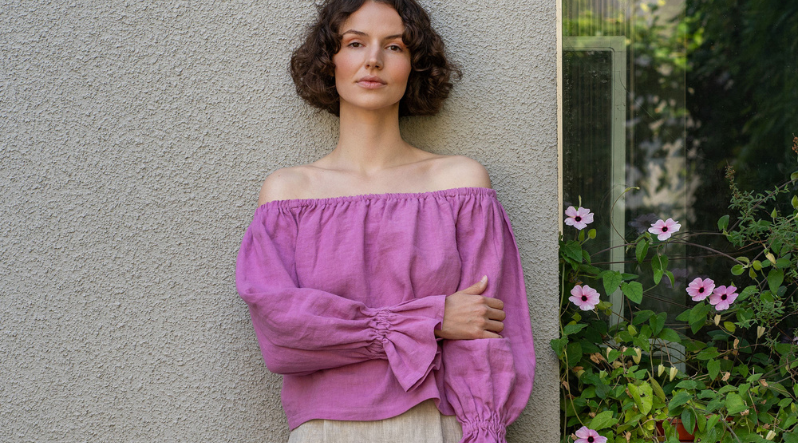 Sustainable Linen blouses for women.