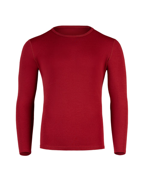 Men&#39;s 250 Thermal Long Sleeve Crew Royal Cherry Front