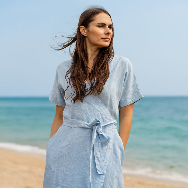 linen dress summer Linen Dress With Pockets