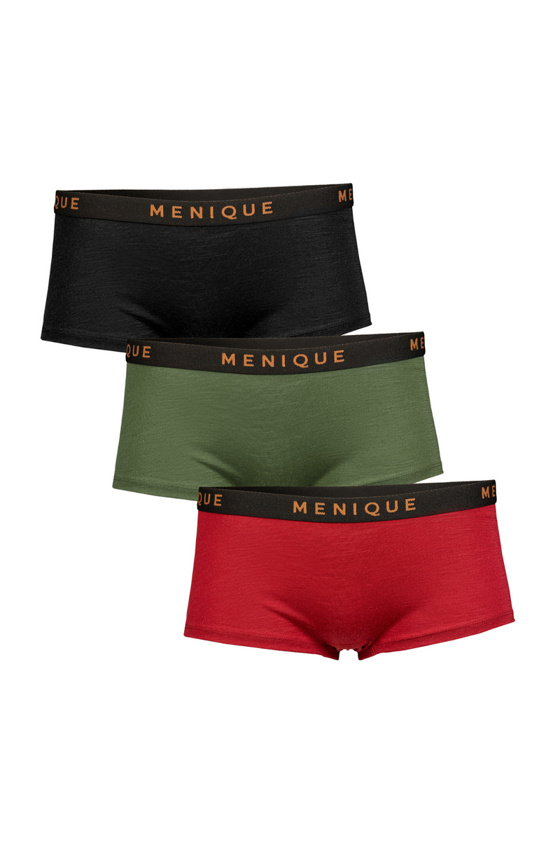 Boxer Shorts Briefs 100% Merino Wool Womens Underwear Panties Womens  Boyshorts Organic Clothing 160gsm Black -  Norway