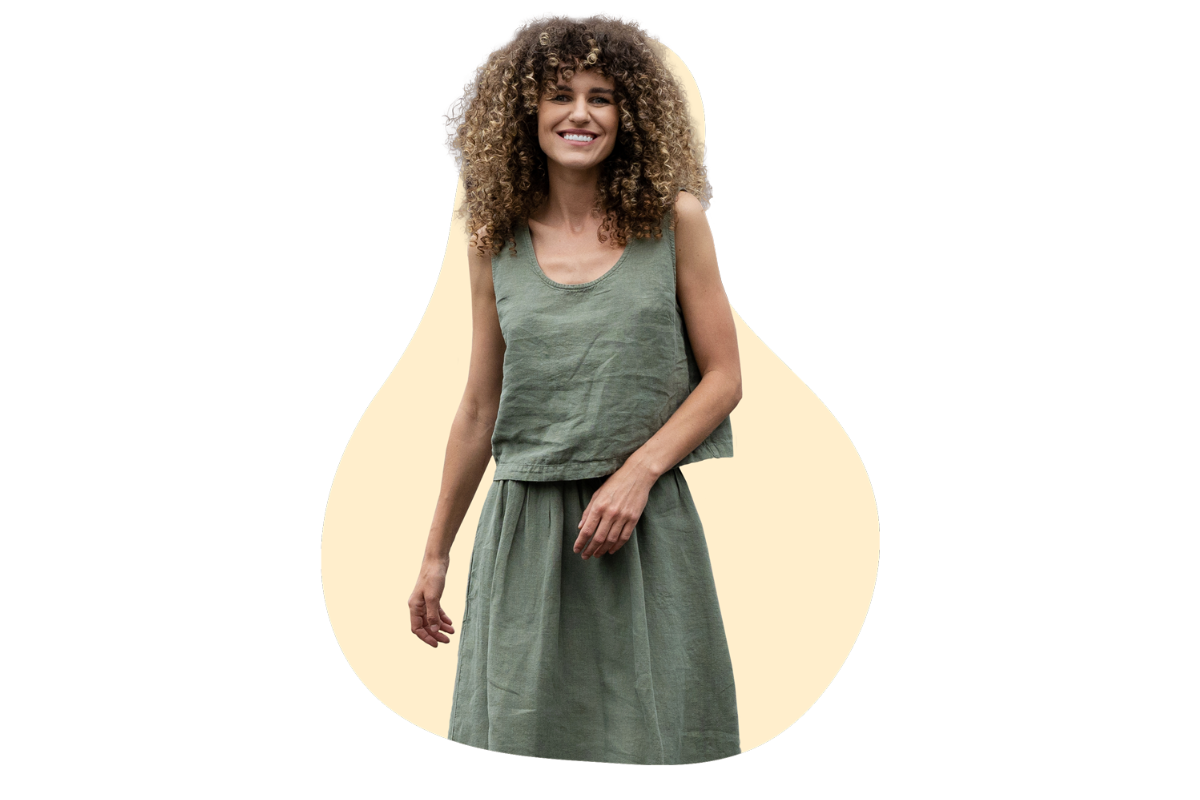 Linen clothing for women, what type of bottoms to wear when you have pear shape