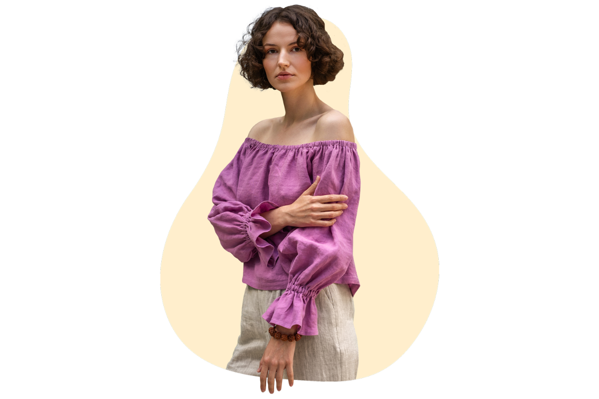 Linen clothing for women, what type of blouses to wear when you have pear shape