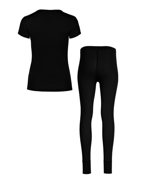 Packshot of womens short sleeve and leggings set