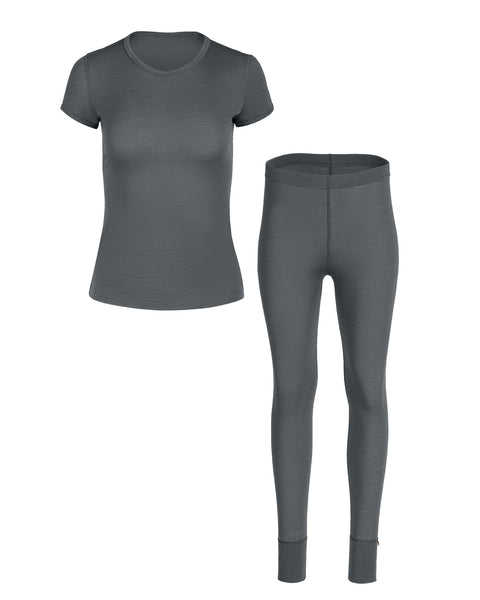 Packshot of womens short sleeve and leggings set