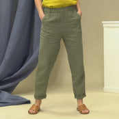 Linen Pants Dakota Stone Green