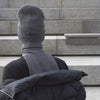 Men's Knitted Beanie, Dickie & Gloves 3-Piece Set Dark gray