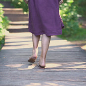 Linen Midi Skirt Sophia Shadow Purple