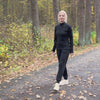 Women's Merino 250 Set of Zip Neck Top & Jogger Sweatpants Black