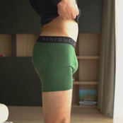 Merino Short Boxer Shorts Dark Green - Underwear for Men❤️ menique