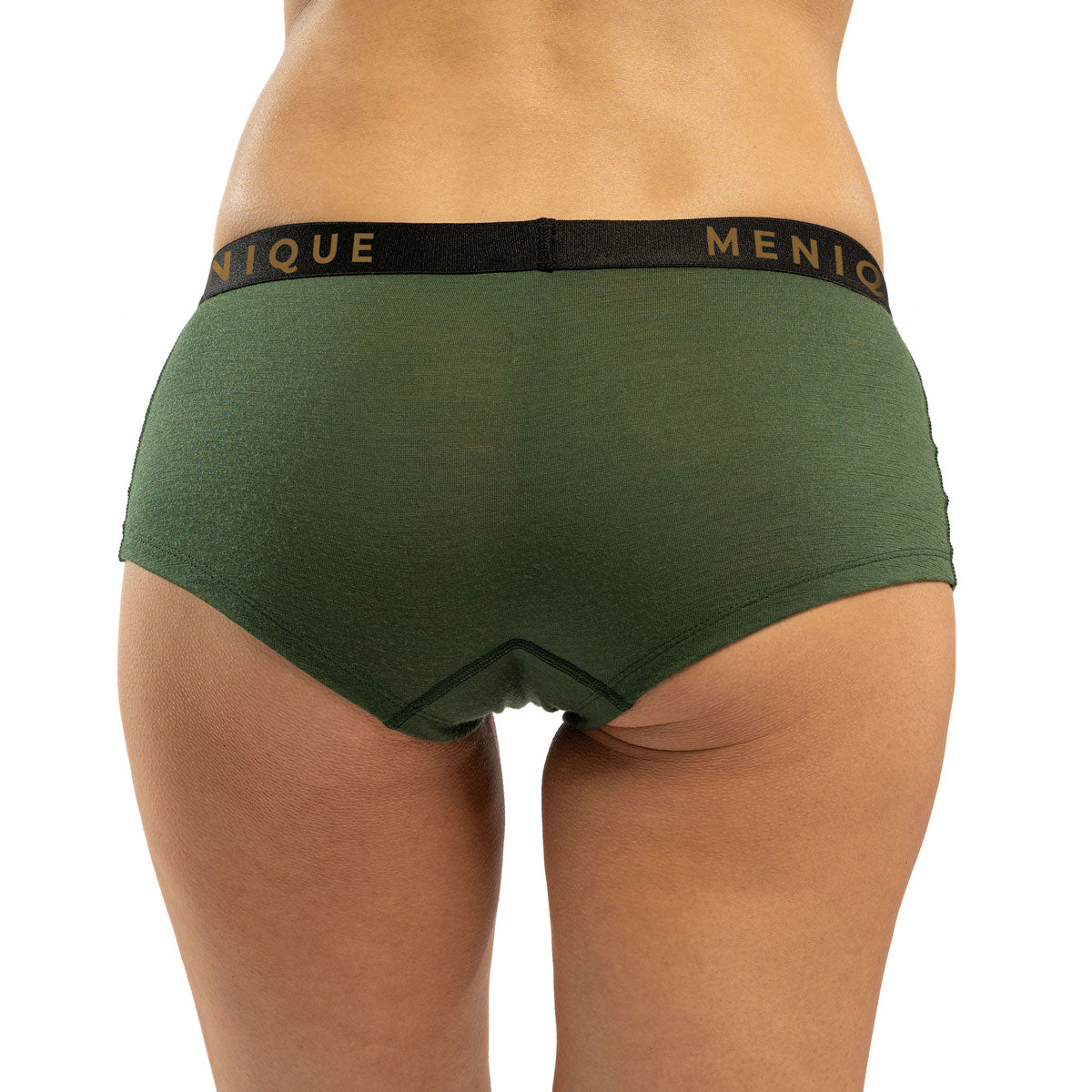 Fine Merino Wool Women s Boxer Briefs Black menique