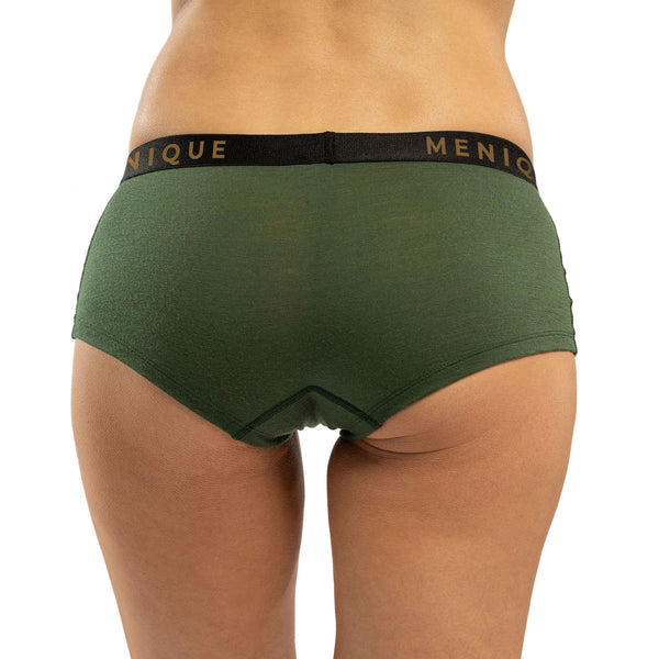 Merino Wool Women's Boxer Briefs Dark Green ❤️ menique
