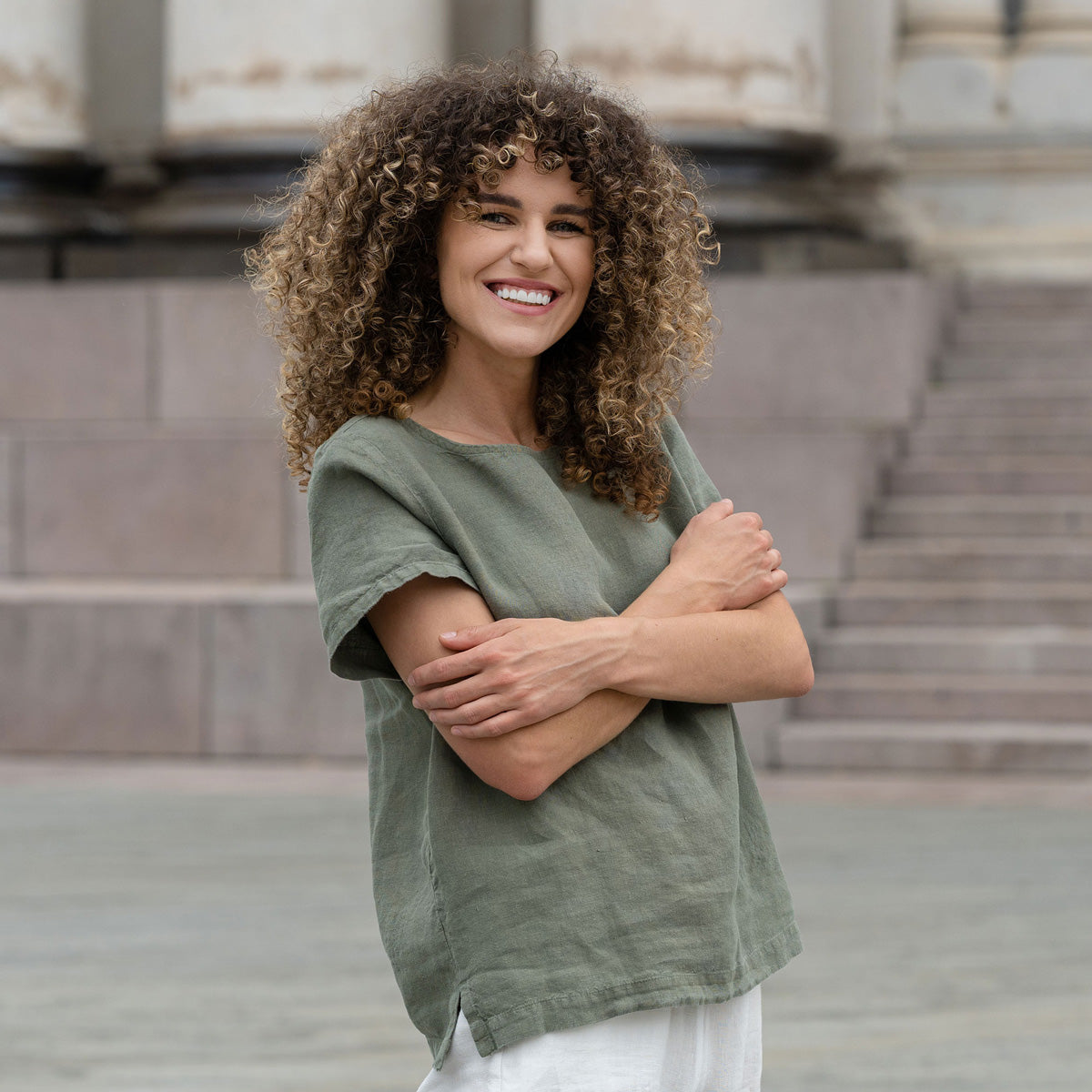 CA Everyday Blouse - Linen Sand