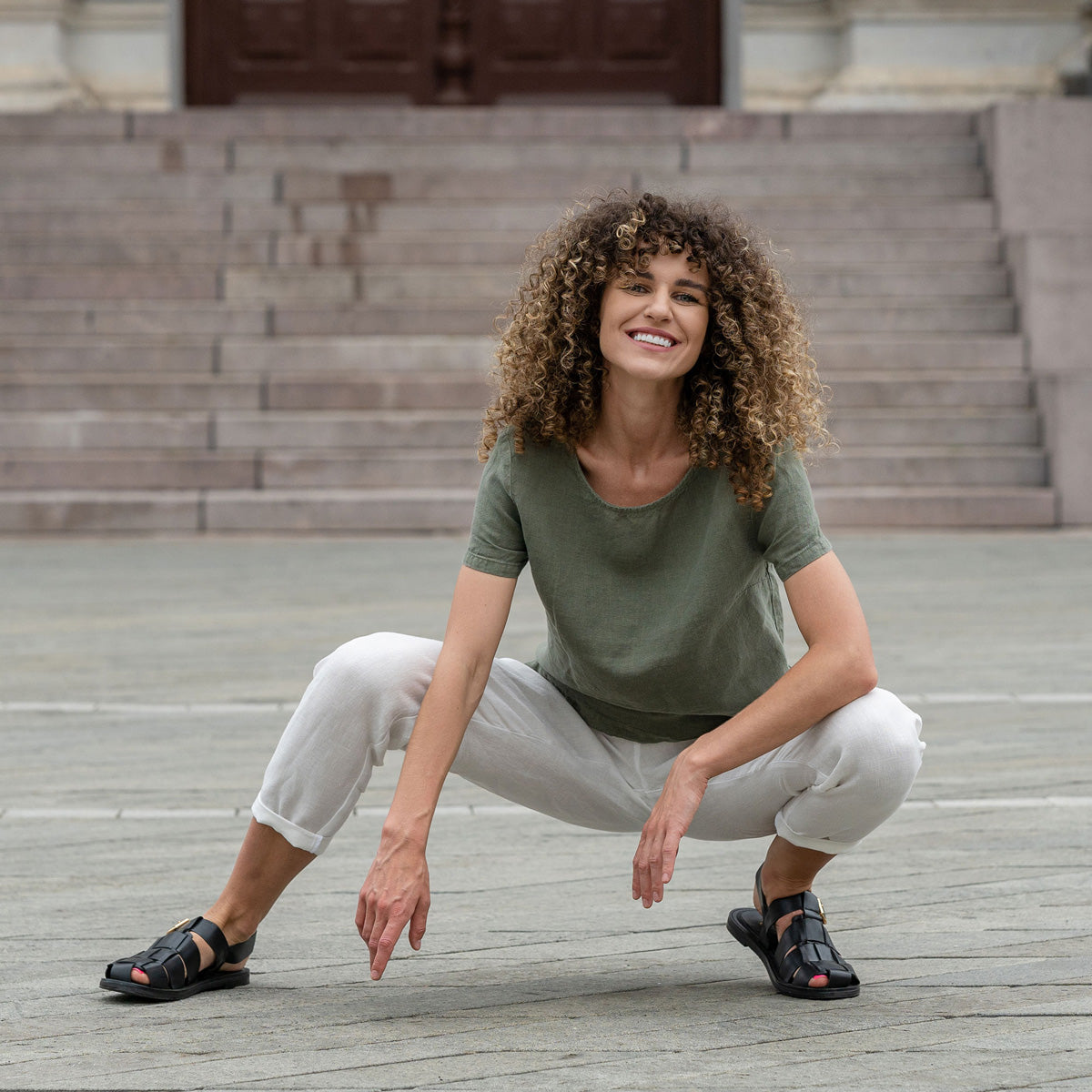 Linen Pants for Women Dakota Pure White ❤️ menique