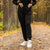 Women's Merino 250 Set of Zip Neck Top & Jogger Sweatpants Black