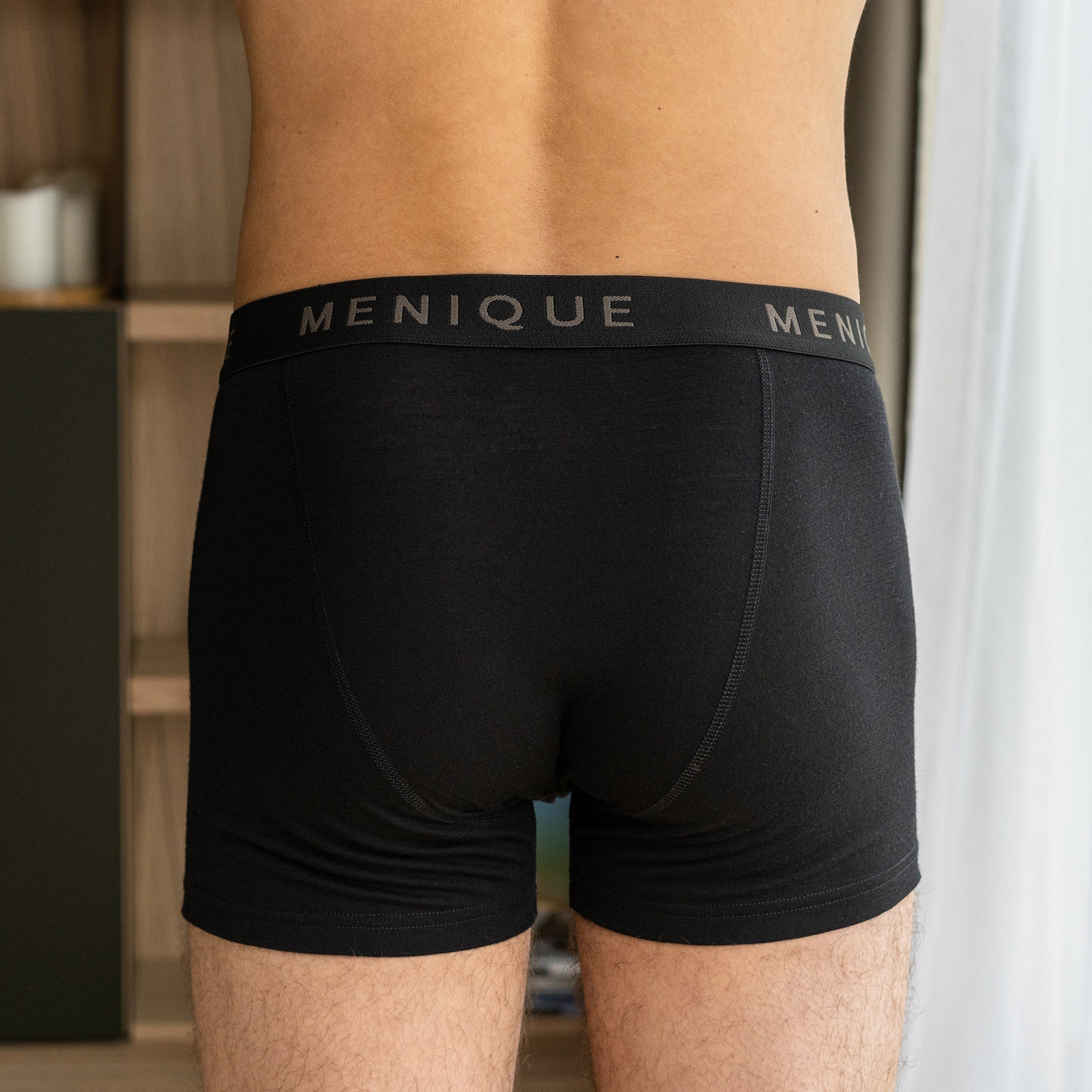 Men's Merino 160 Short Boxer Briefs Black