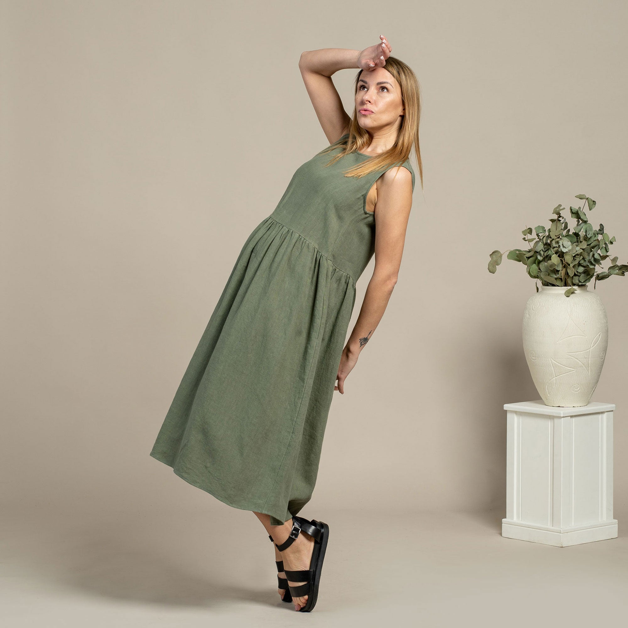 green maya dress Womens Maya Texture Dress Green