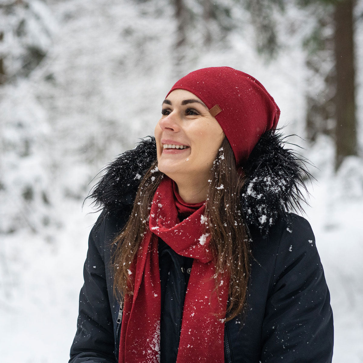 Red beanie best sale hat womens