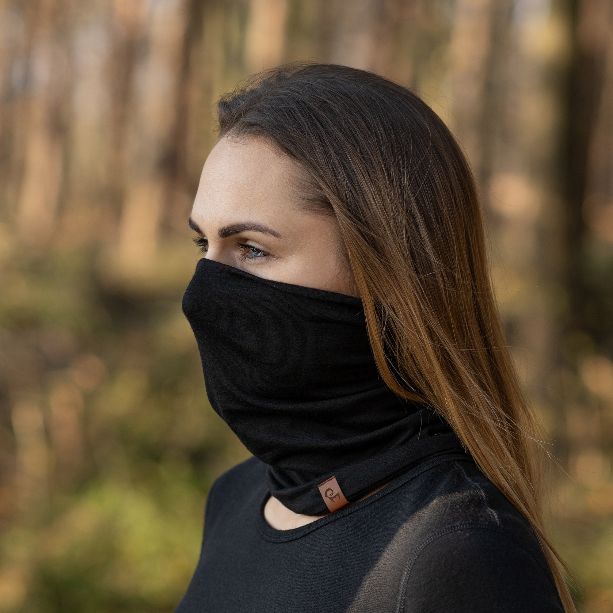 Women's Merino Neck Gaiter Black