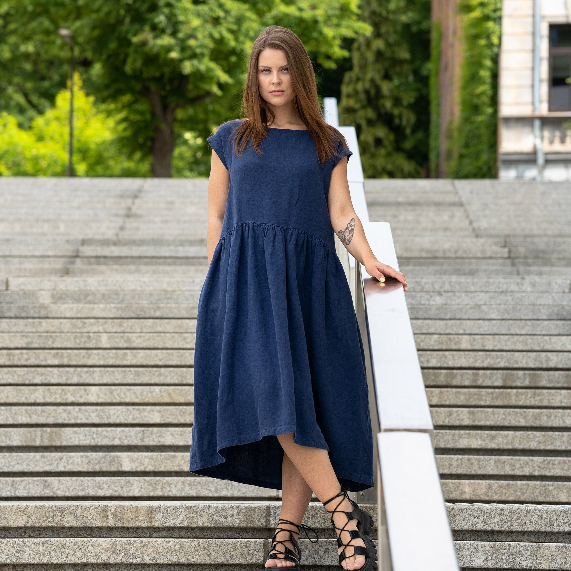 Linen Cocktail Dresses For Women | MENIQUE Linen Cocktail Dresses For Women | MENIQUE
