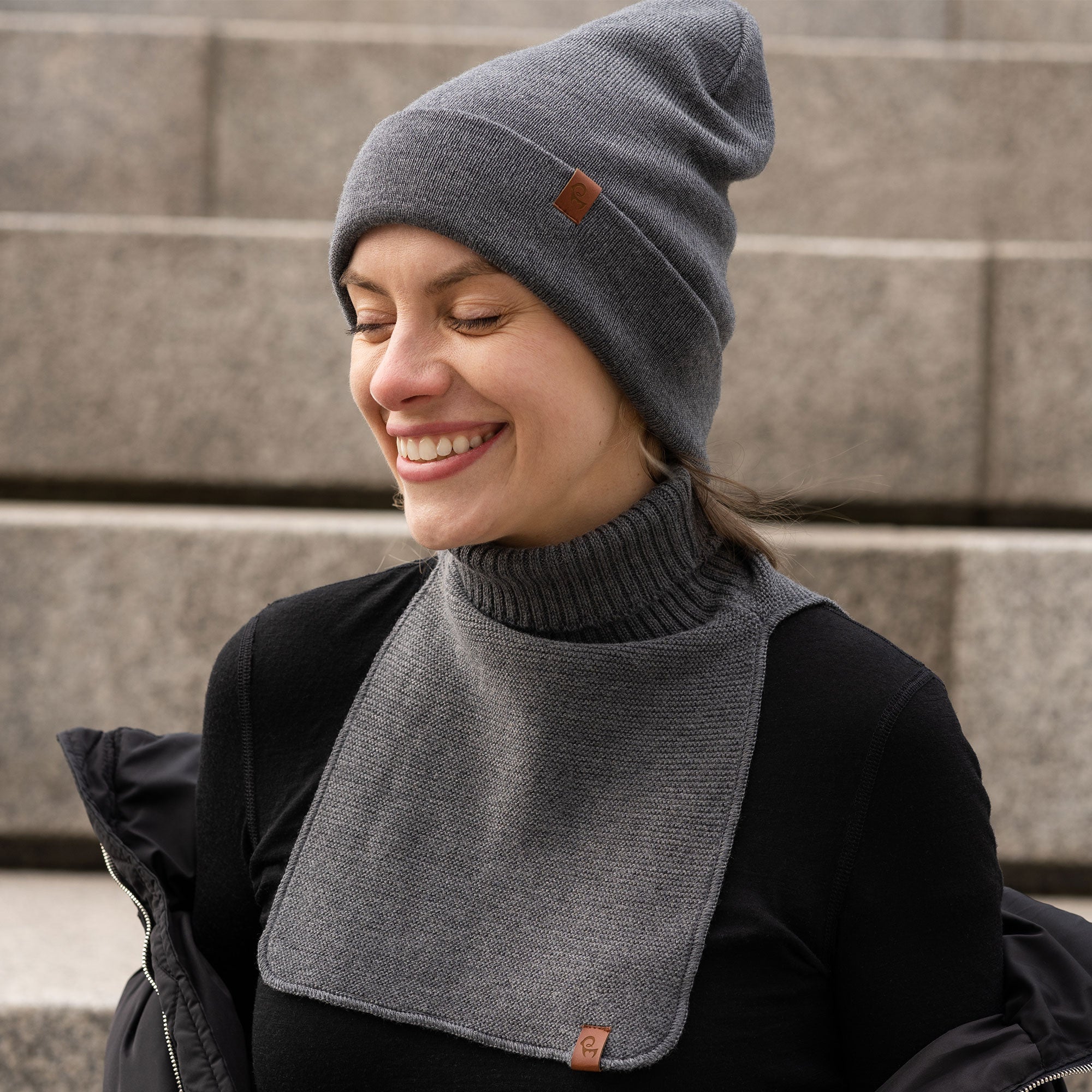 2 pièces/ensemble gants de chapeau en tricot thermique en laine d