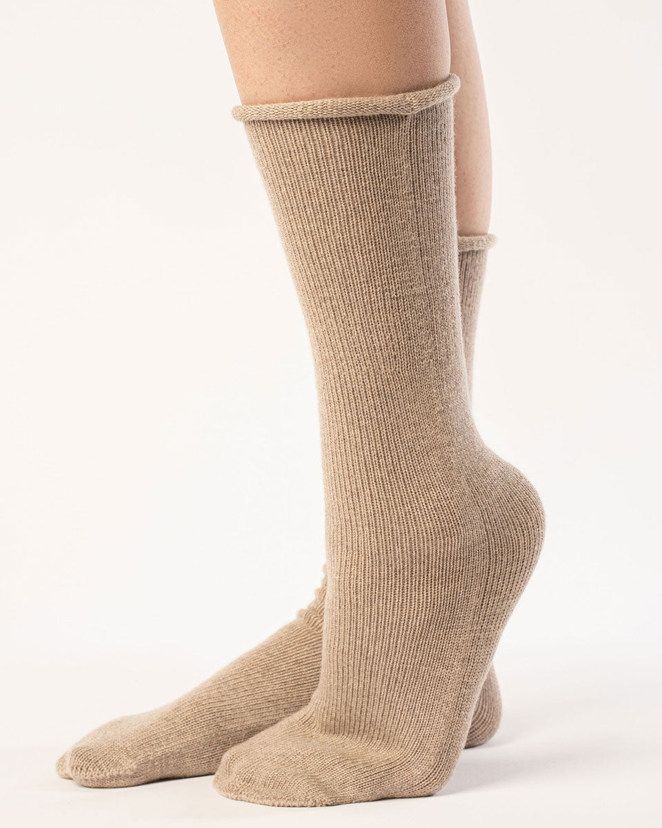 Merino Wool Socks for Women Creamy Beige menique - MENIQUE Merino Wool Socks for Women Creamy Beige menique - MENIQUE
