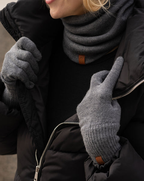 Women&#39;s Knitted Beanie, Gaiter &amp; Gloves 3-Piece Set