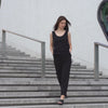 Linen Matching 2-Piece Set of Hana Blouse & Dakota Pants Pure Black