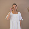 100% Linen Dress EMILY Pure White