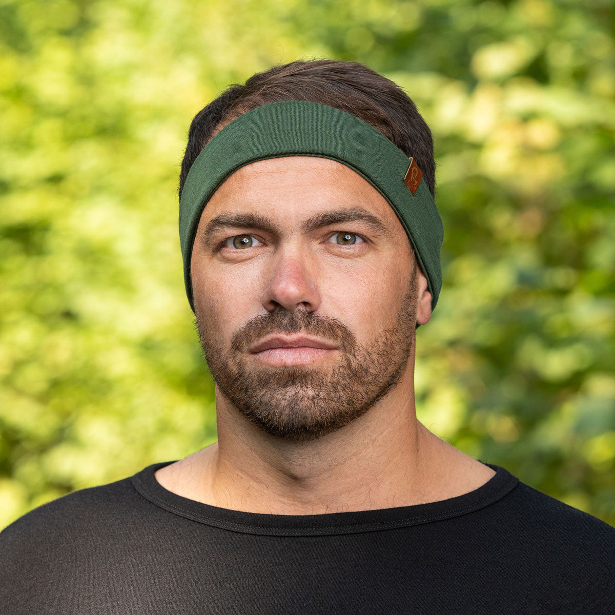 Men's Headband 160 Merino Dark Green