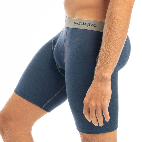 Organic Mens Underwear Boxer Shorts for Men Merino Wool Boxer Briefs  Organic Sustainable Underwear 160gsm Denim 