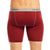 The menique Men's Merino 160 Boxer Briefs in the color royal cherry, white background, front view.