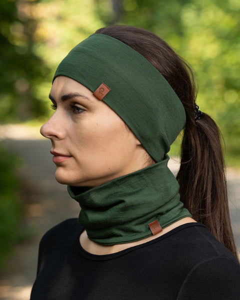 Merino Wool Men's Headband Dark Green ❤️ menique