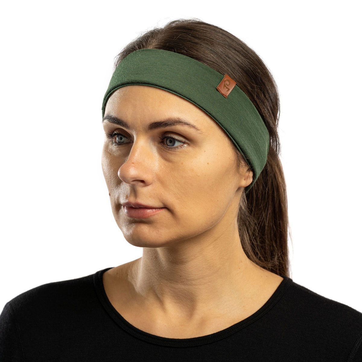 Merino Wool Headbands for Women Men Soft Hair Band Workout Sweatbands  Summer Outdoor Accessories Dark Green 