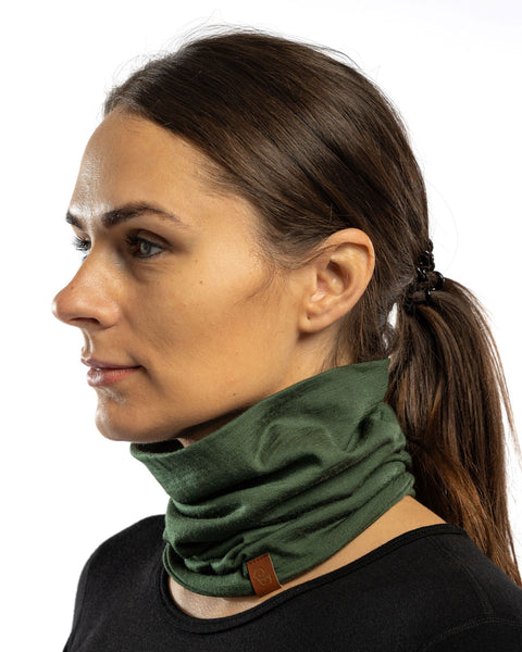 Unisex Merino Neck Gaiter Dark Green