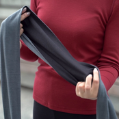 menique merino womens scarf black perfec gray