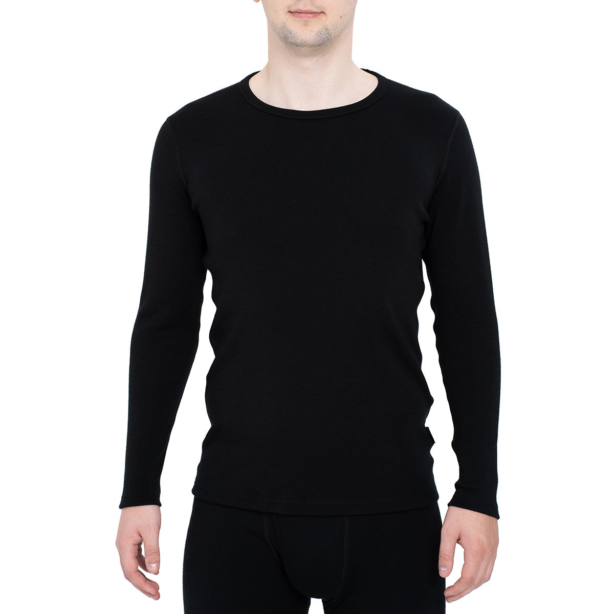 Men's Long Sleeve Set 250gsm Merino Wool Black