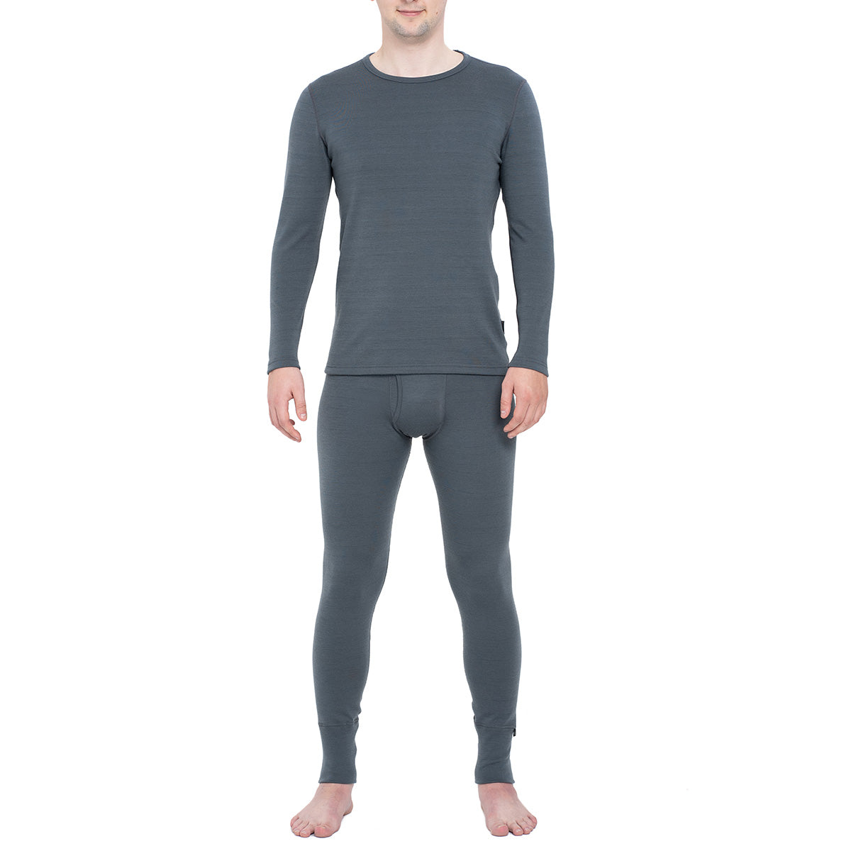 Men's Long Sleeve Set 250gsm Merino Wool Perfect Grey