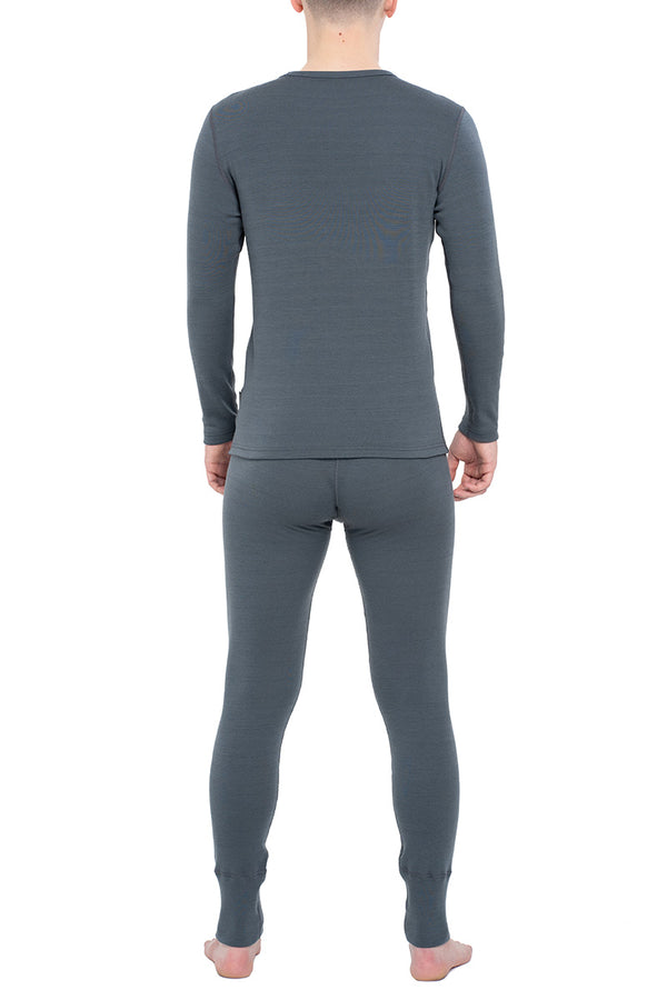 Men's Long Sleeve Set 250gsm Merino Wool Perfect Grey