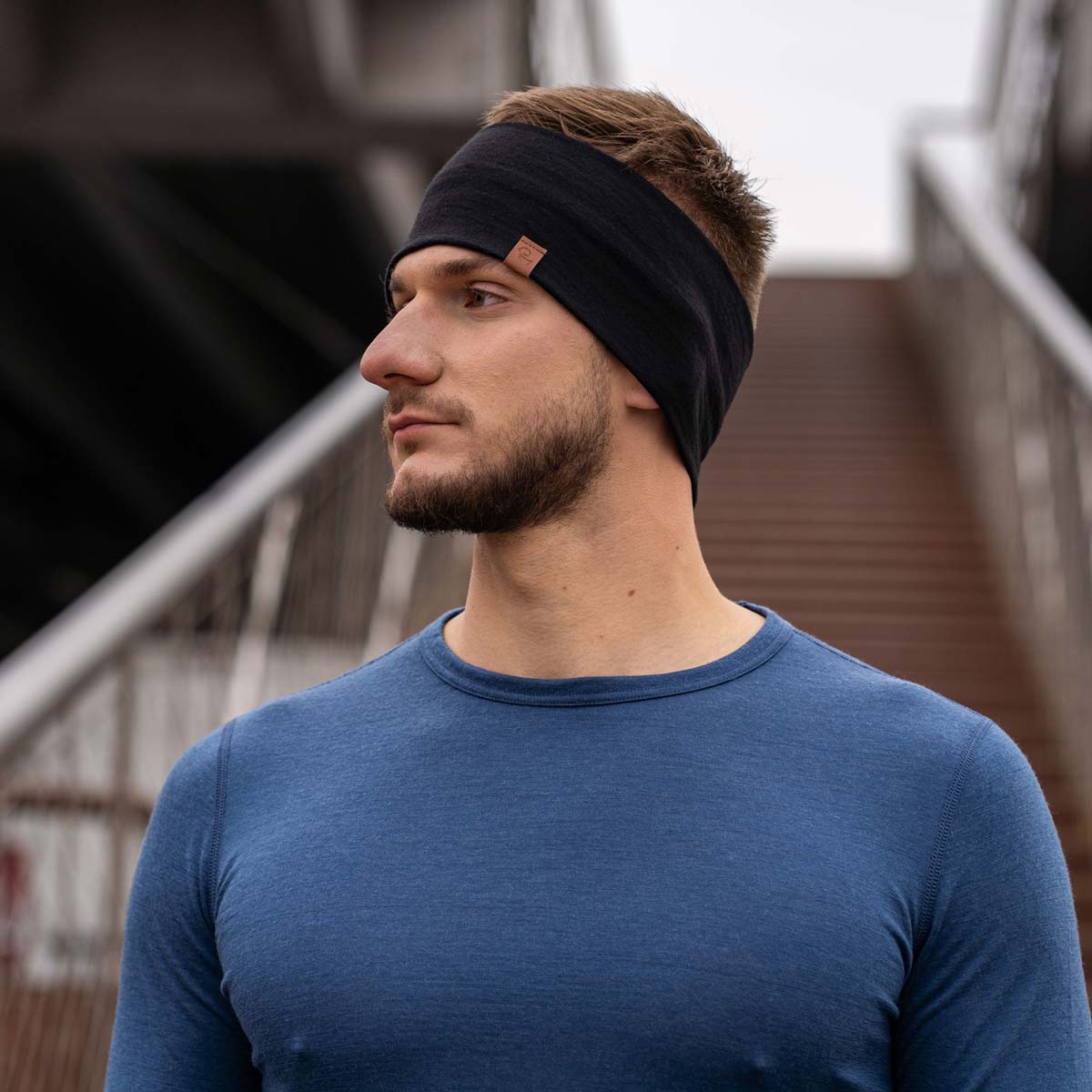 Merino Lightweight Sports Sweatband for Men Grey ❤️ menique