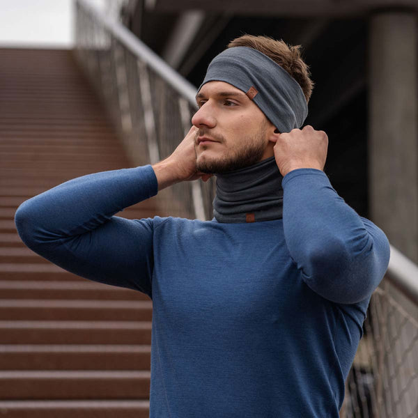 Classic Matte Mauve Men's TWIST Headband. Best Selling Headband for Men.  Mens Exercise Sweatband Made From the Finest Organic Cotton. 