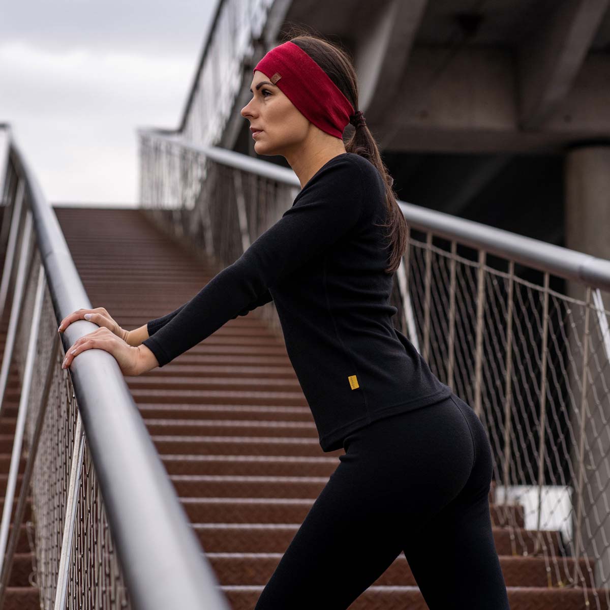 Pantalon Jogging Femme Laine Mérinos - Noir ❤️ menique