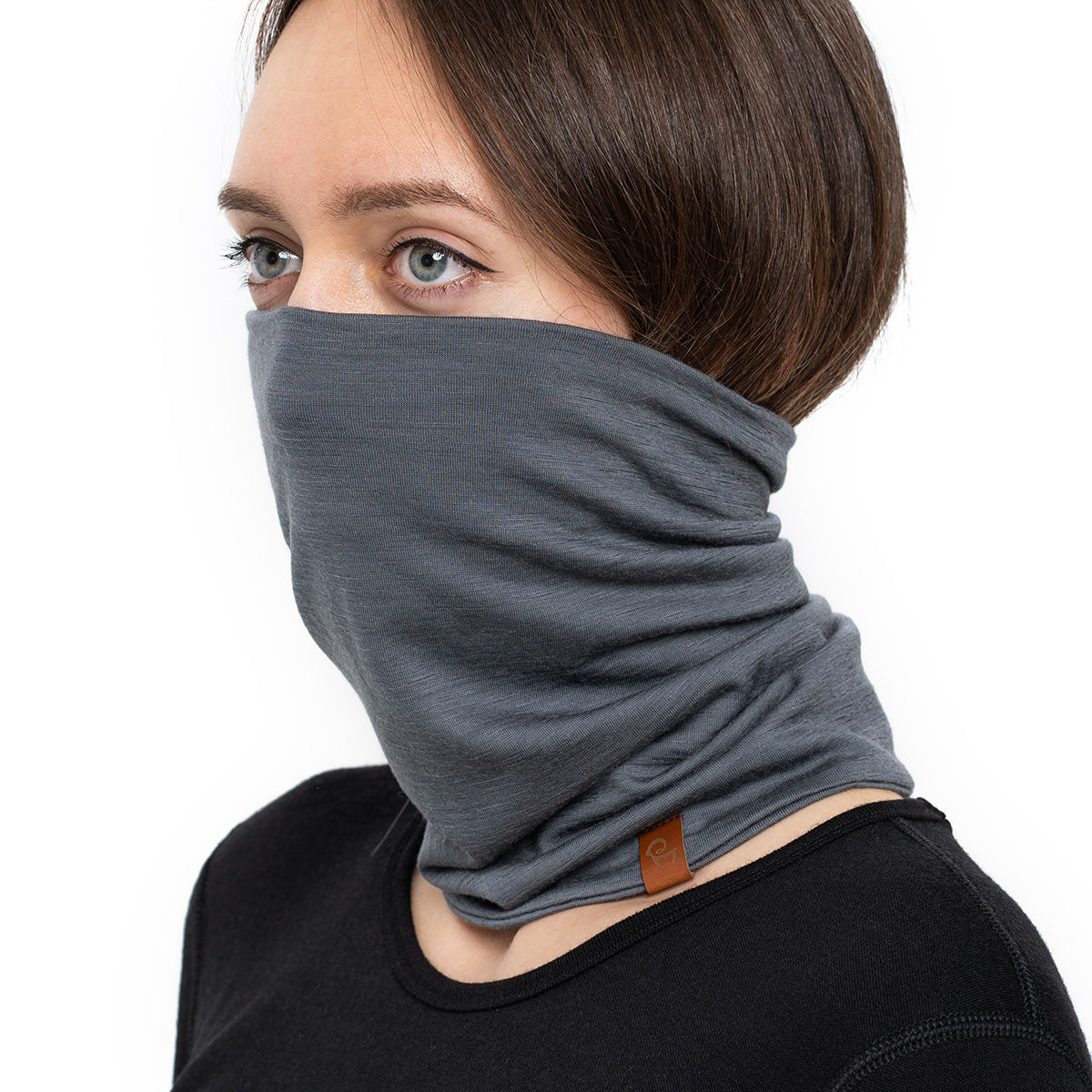 Women's Merino Neck Gaiter Black ♥️ menique