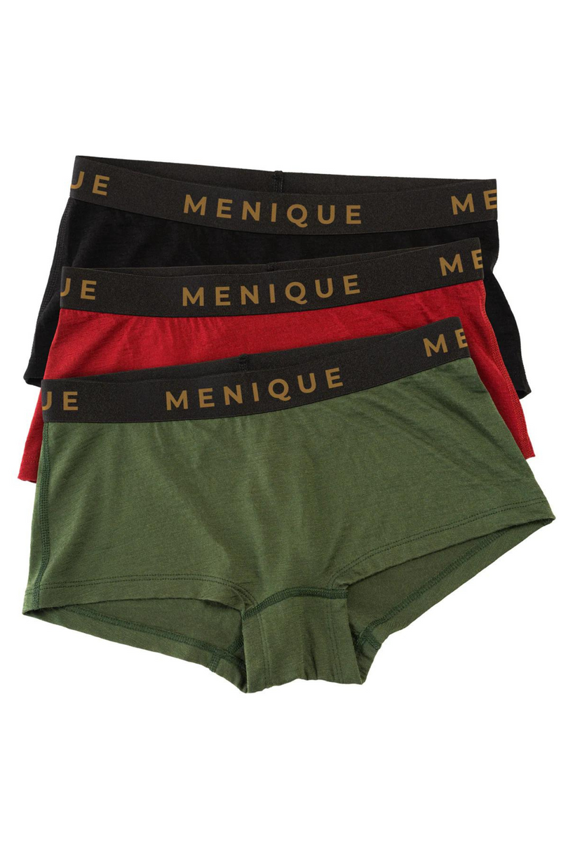Merino Wool Women's Boxer Briefs 3-Pack ❤️ menique